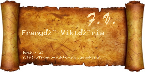 Franyó Viktória névjegykártya